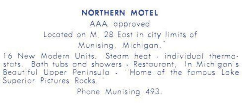 Northern Motel - Vintage Postcard Back